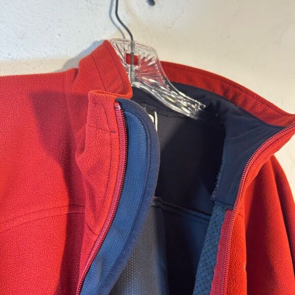 The north face mens windfall fleece jacket red large full zip Layer Outdoors - Picture 10 of 13